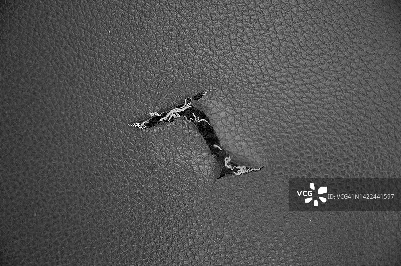 带孔的黑色皮革纹理背景图片素材