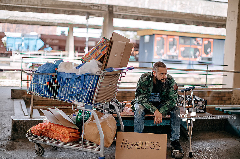 无家可归的人图片素材