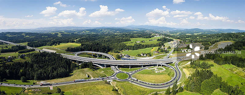 波兰克拉科夫和扎科帕内之间的新S7高速公路图片素材