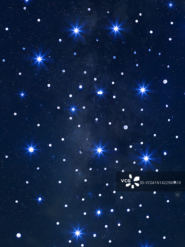 蓝色星空背景银河系图片素材