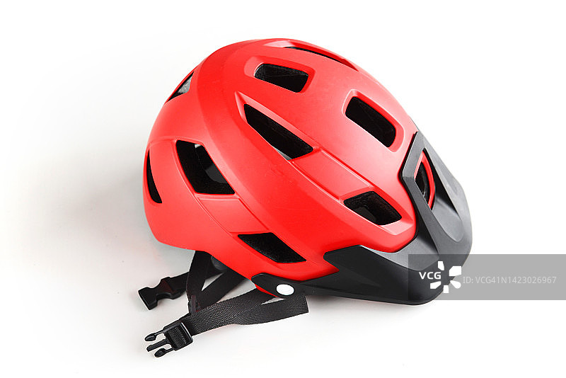 红色自行车头盔图片素材