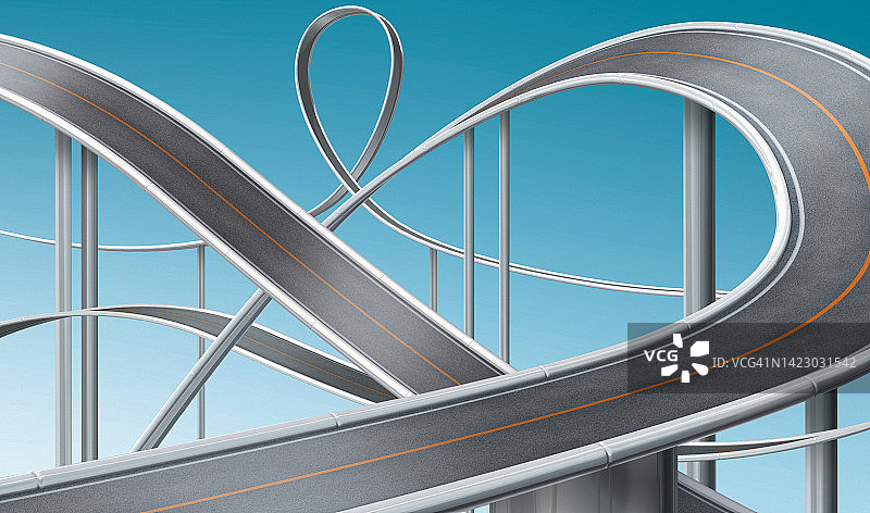 3D游乐园过山车场景图片素材