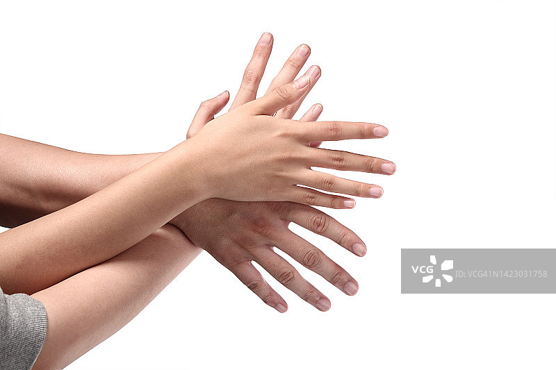 手、男性手、女性手、手势、多重、重叠、翅膀、路径图片素材