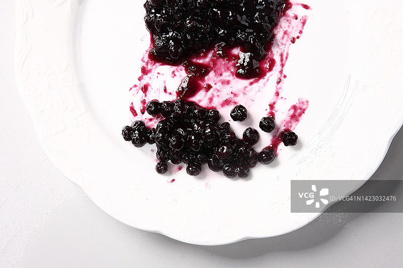 果酱蓝莓酱食品顶角俯视图图片素材