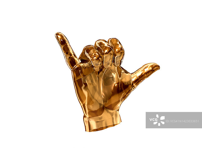 手部承诺金色货币3D模型图片素材
