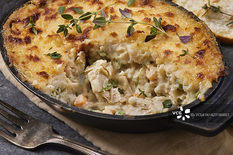 奶油鸡肉牧羊人派图片素材