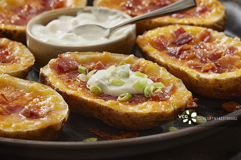 烤土豆皮图片素材