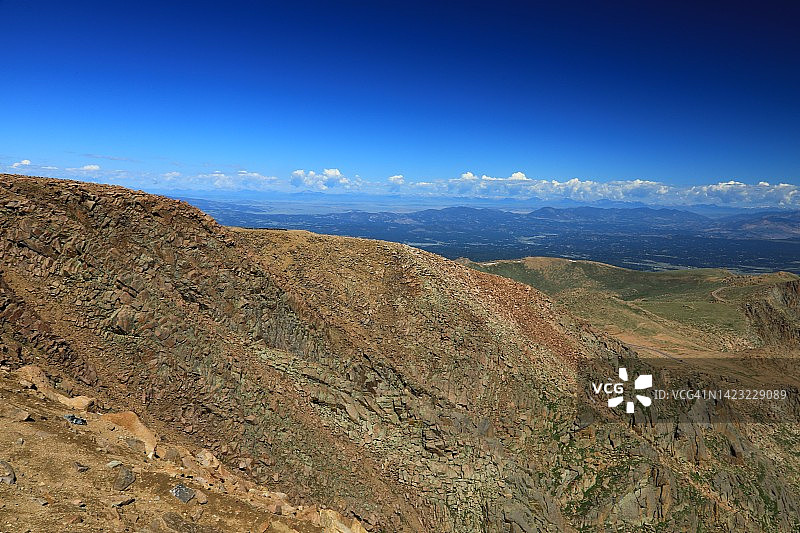 派克斯峰的高空景观图片素材