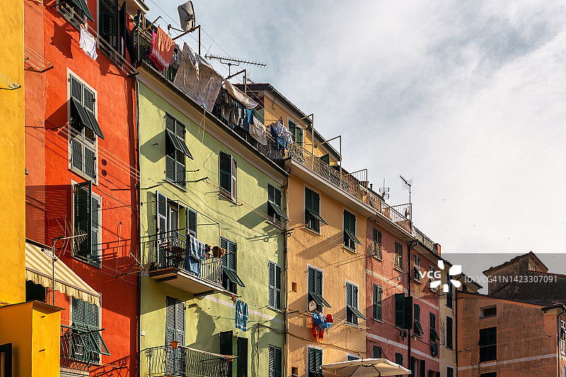 意大利五渔村蒙特罗索彩色住宅楼图片素材