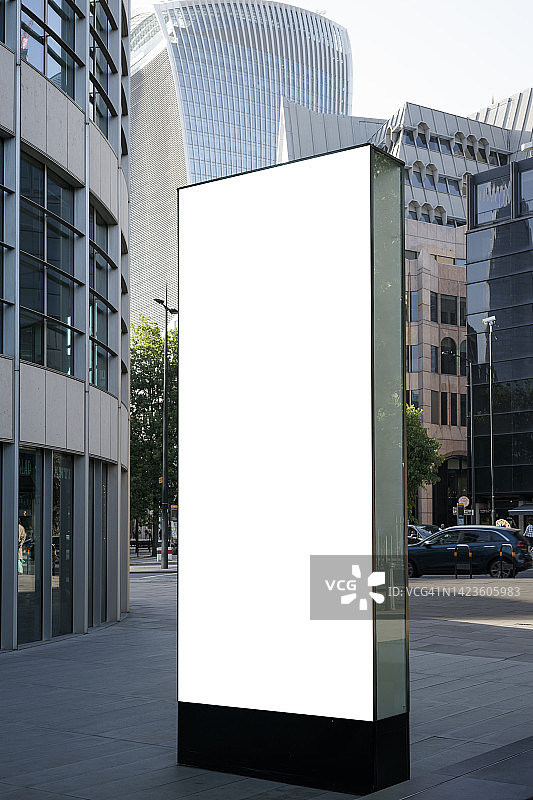 伦敦金融区空白广告牌图片素材