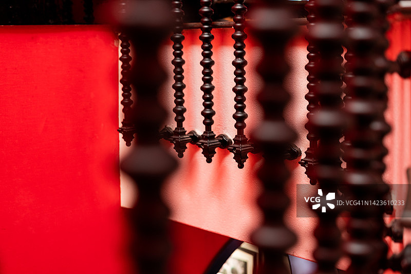 复古抽象木制栏杆图片素材