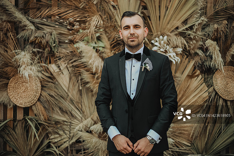 婚礼，新郎概念，幸福男人生活方式图片素材