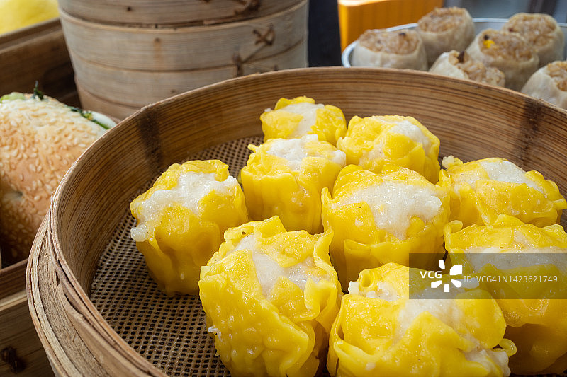 中式传统小吃烧麦图片素材