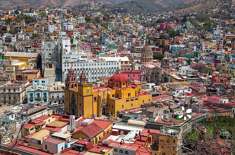 墨西哥瓜纳华托市城市风光图片素材