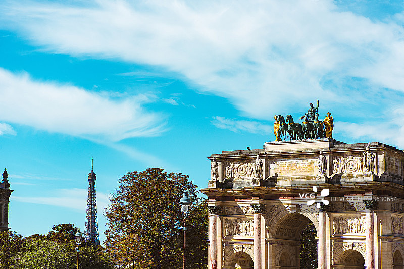 巴黎卡鲁塞尔凯旋门图片素材
