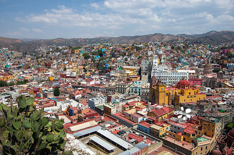 墨西哥瓜纳华托市城市风光图片素材