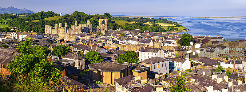 威尔士卡那封图片素材