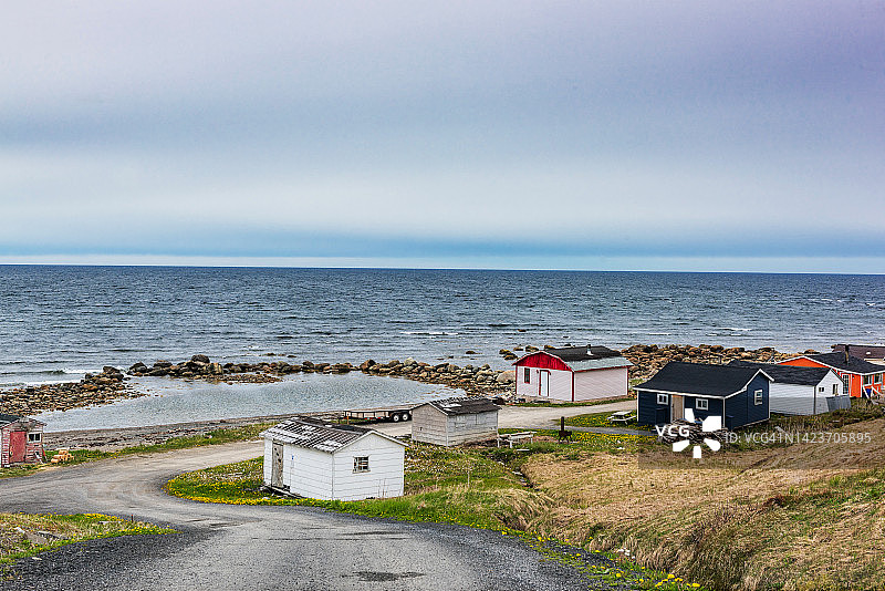 格罗斯莫讷国家公园绿点露营地和萨莉湾，加拿大纽芬兰和拉布拉多图片素材