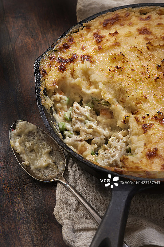 奶油鸡肉牧羊人派图片素材