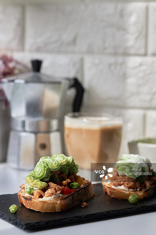 美味的早餐烤面包图片素材