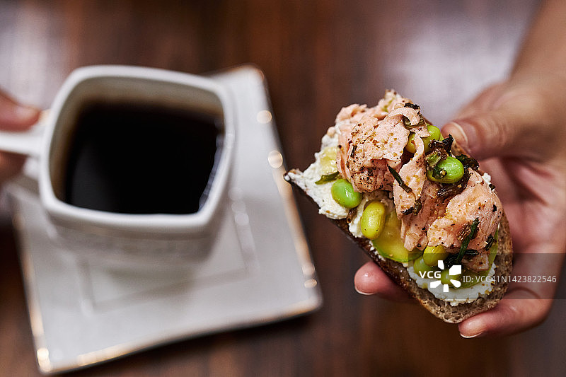 美味的早餐烤面包图片素材