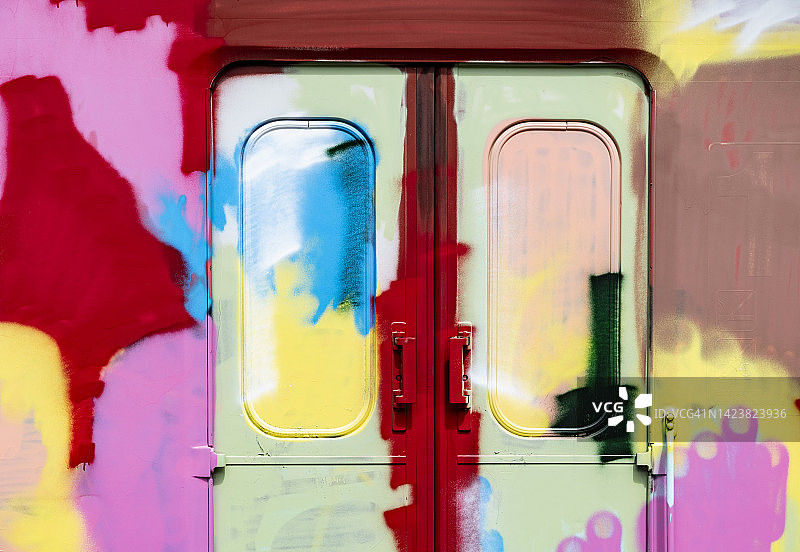 旧火车车厢细节图片素材