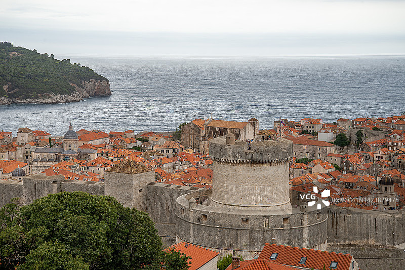 克罗地亚杜布罗夫尼克天际线图片素材