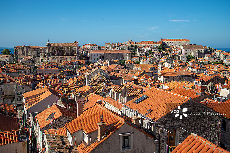 克罗地亚杜布罗夫尼克天际线图片素材