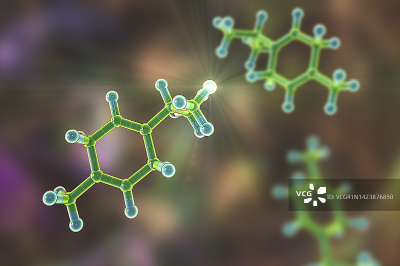 γ-萜品烯分子结构示意图图片素材