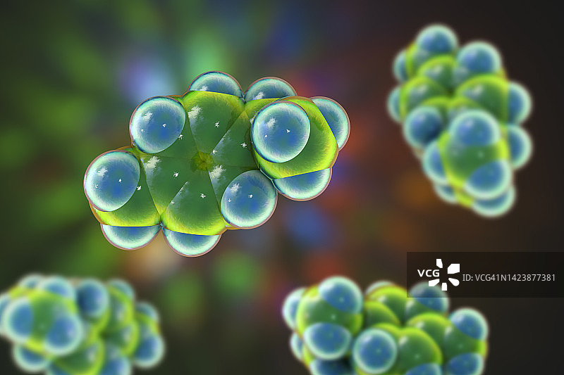 γ-萜品烯分子结构示意图图片素材