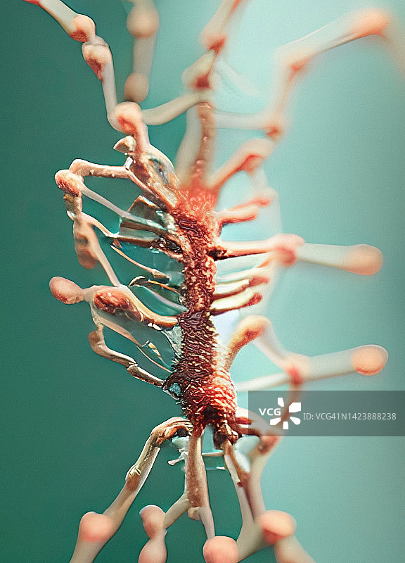 来自太空的微生物概念图图片素材