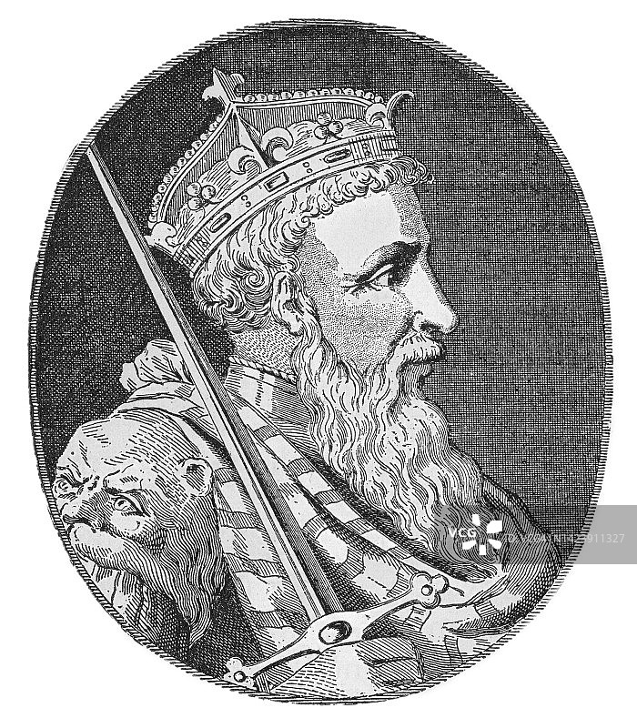 苏格兰国王罗伯特·布鲁斯的肖像图片素材