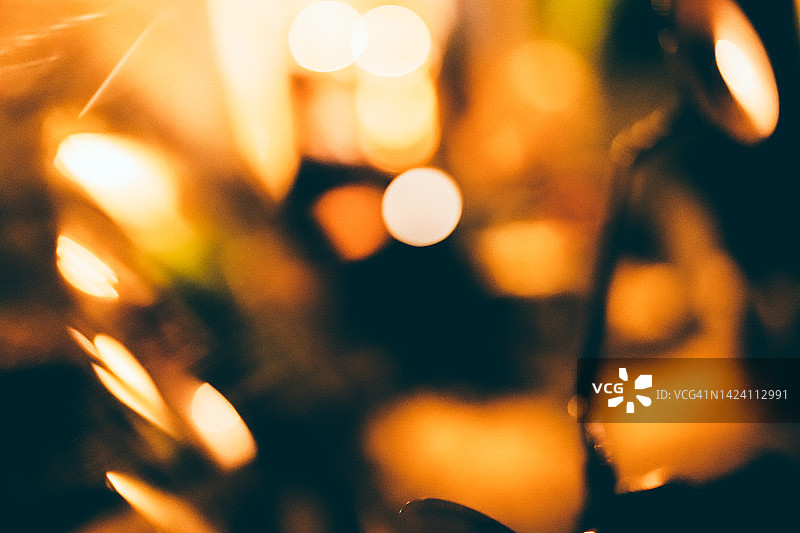 户外夜间街灯抽象散焦背景图片素材