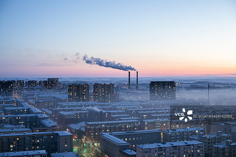 都市城市供暖系统图片素材