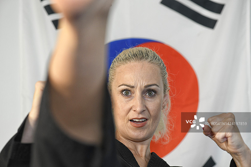 韩国空手道聚焦图片素材