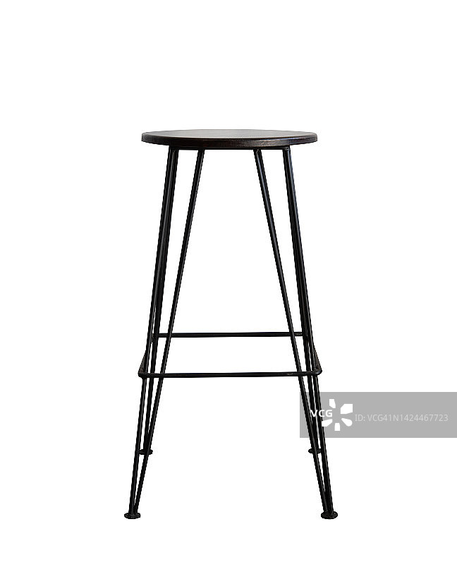 隔离在白色背景上的吧台椅，带剪切路径图片素材