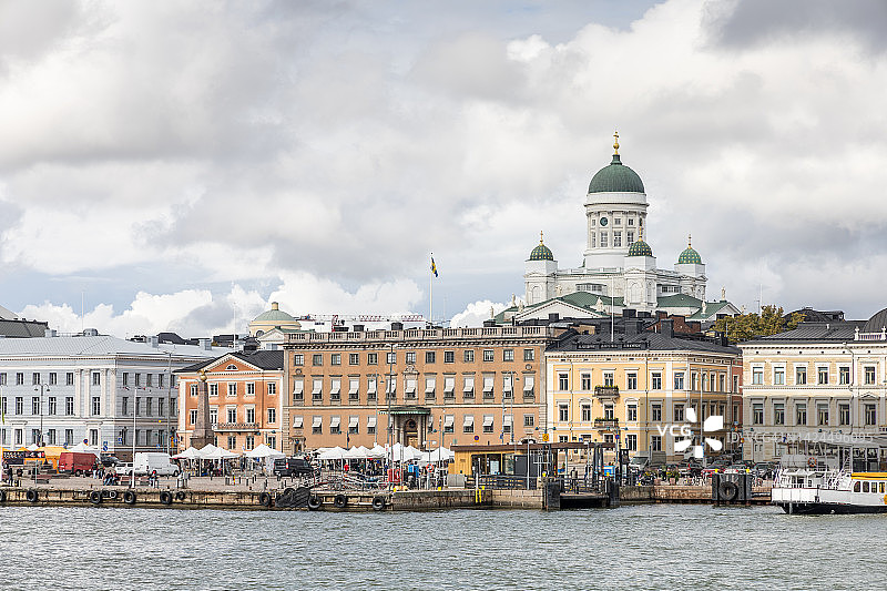 从海上看赫尔辛基市场广场图片素材