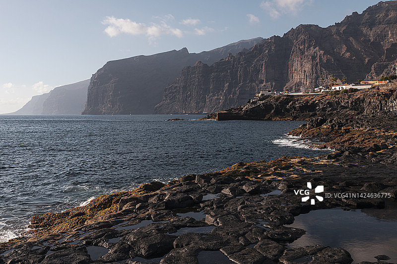 特内里费岛巨人悬崖的壮丽景色图片素材