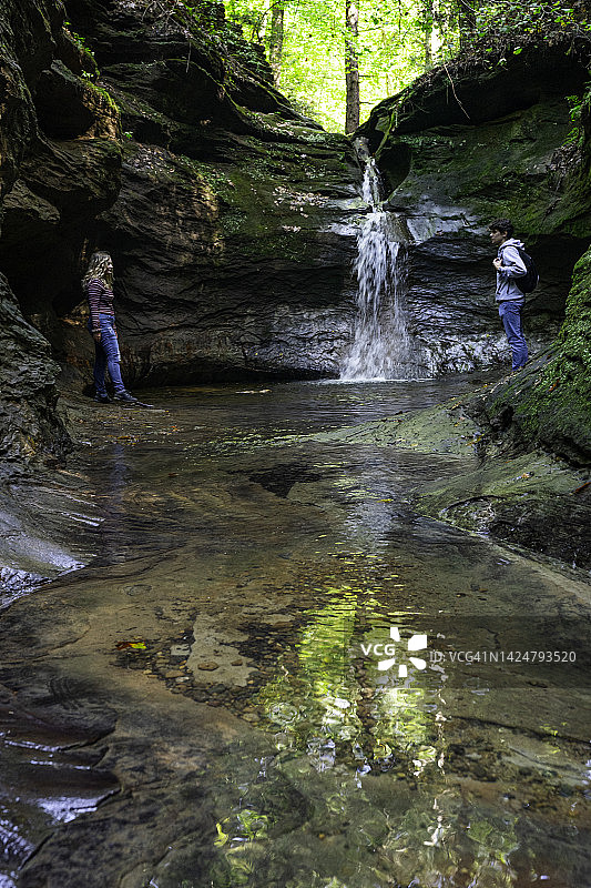 土耳其奔跑公园的砂岩峡谷图片素材