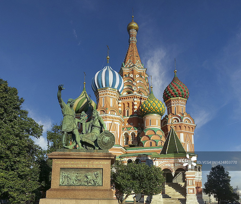 莫斯科红场圣瓦西里大教堂图片素材