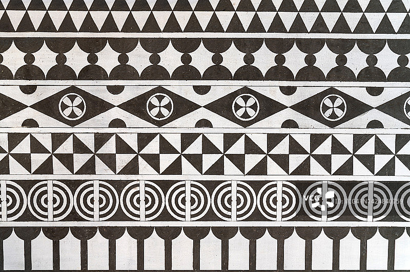 墙面上的几何图案图片素材