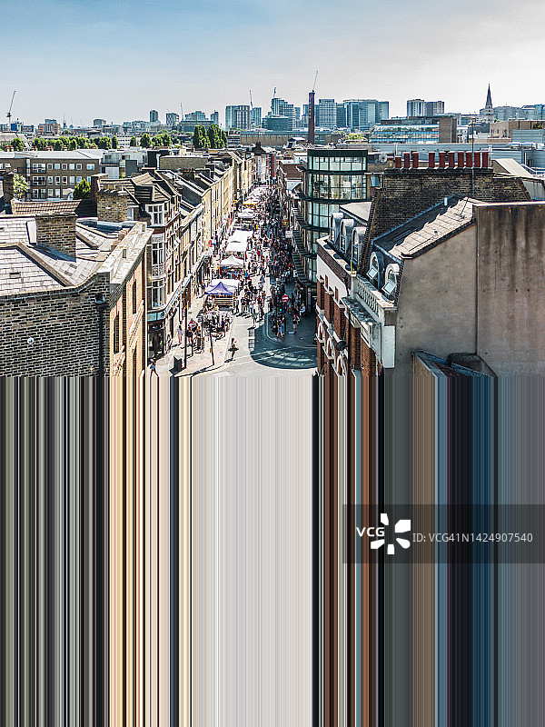 伦敦砖巷街景图片素材