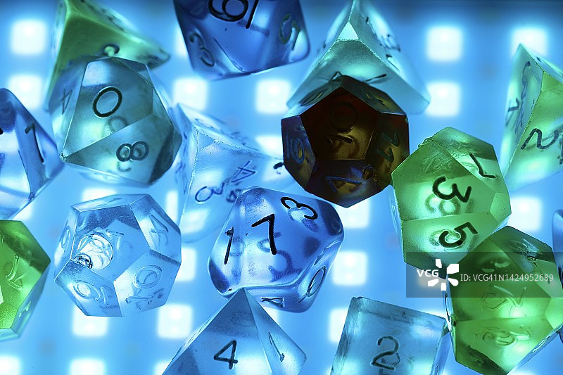 桌面角色扮演游戏常用随机骰子图片素材