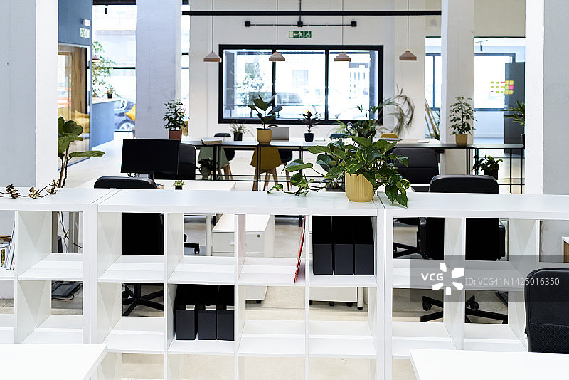 宽敞、舒适、装饰精美的办公室，光线充足，家具分布合理图片素材