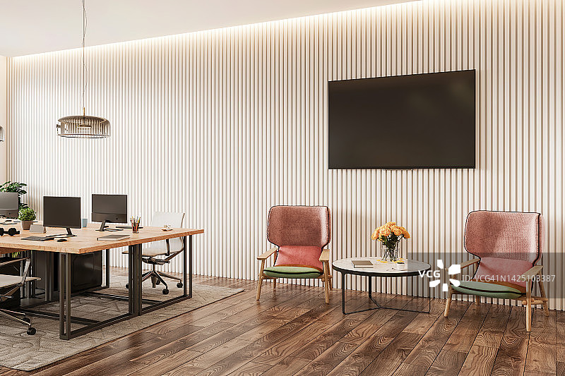 现代办公室内部空间图片素材