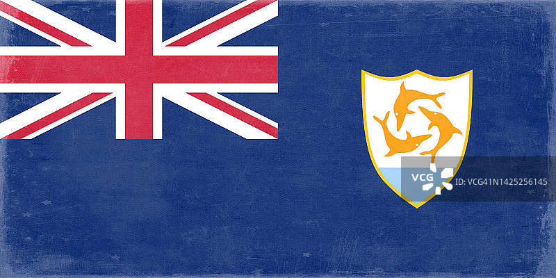 带有纹理的安圭拉岛旗帜图片素材