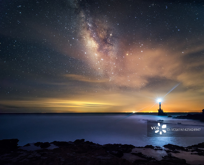 海上灯塔图片素材