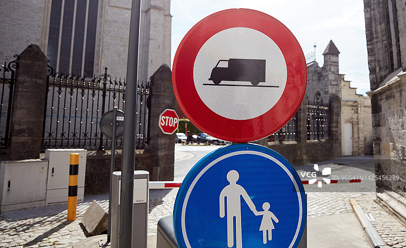比利时的道路标志图片素材