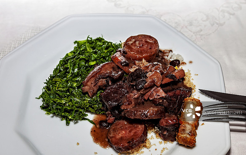 巴西黑豆猪肉什锦菜图片素材