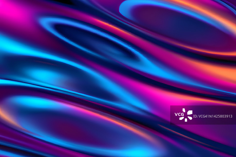 流体全息蓝色和粉色霓虹背景图片素材